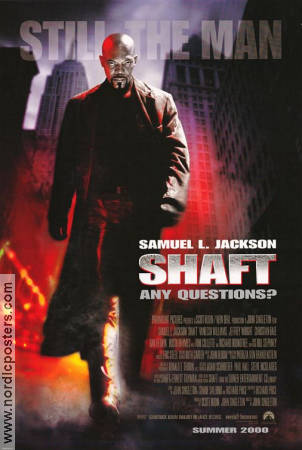 Shaft 2000 movie poster Samuel L Jackson Vanessa Williams Christian Bale John Singleton Police and thieves