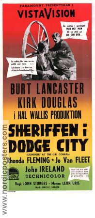 Gunfight at the O.K. Corral 1957 movie poster Burt Lancaster Kirk Douglas John Sturges