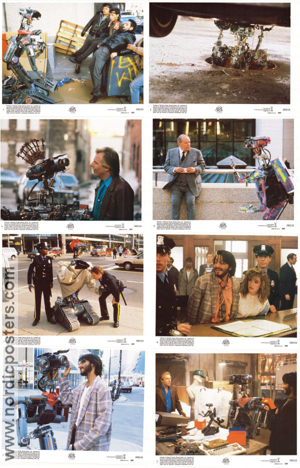 Short Circuit 2 1988 lobby card set Fisher Stevens Michael McKean Kenneth Johnson Robots