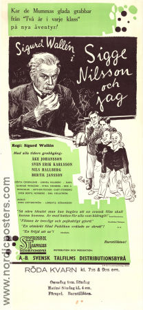 Sigge Nilsson och jag 1938 movie poster Carl-Gunnar Wingård Nils Hallberg Linnéa Hillberg Sigurd Wallén Writer: Sven Zetterström School Kids