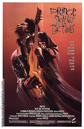 Sign o the Times 1987 movie poster Prince Instruments Celebrities Rock and pop