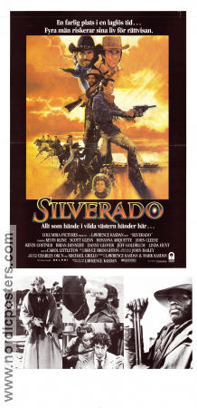 Silverado 1985 poster Kevin Kline Scott Glenn John Cleese Rosanna Arquette Lawrence Kasdan