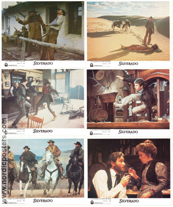 Silverado 1985 lobby card set Kevin Kline Scott Glenn John Cleese Rosanna Arquette Lawrence Kasdan