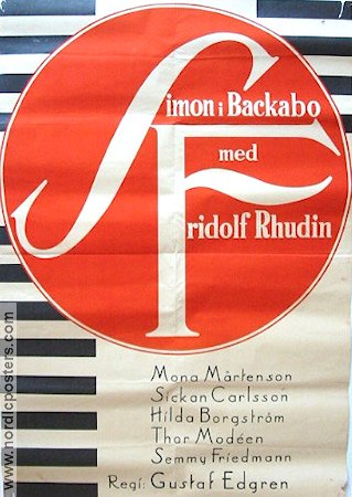 Simon i Backabo 1934 movie poster Fridolf Rhudin Weyler Hildebrand Thor Modéen Gustaf Edgren