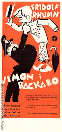 Simon i Backabo 1934 poster Fridolf Rhudin Weyler Hildebrand Thor Modéen Gustaf Edgren