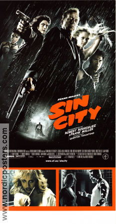 Sin City 2005 poster Frank Miller Mickey Rourke Bruce Willis Jessica Alba Robert Rodriguez Från serier