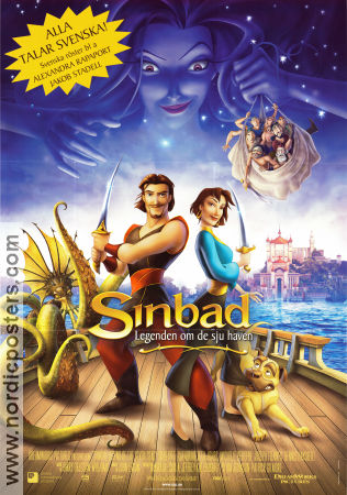 Sinbad: Legend of the Seven Seas 2003 movie poster Brad Pitt Patrick Gilmore Animation