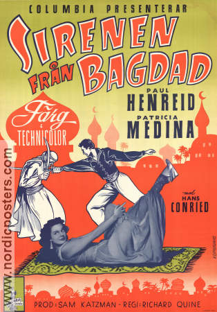 Siren of Bagdad 1953 movie poster Paul Henreid Patricia Medina Hans Conried Richard Quine