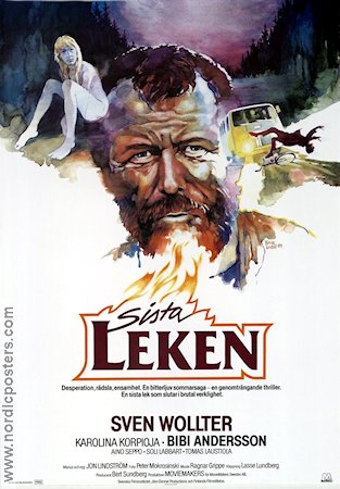 Sista leken 1984 movie poster Sven Wollter Bibi Andersson