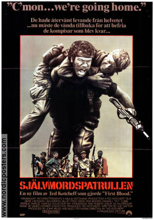 Självmordspatrullen 1983 poster Gene Hackman Patrick Swayze Robert Stack Ted Kotcheff Vapen