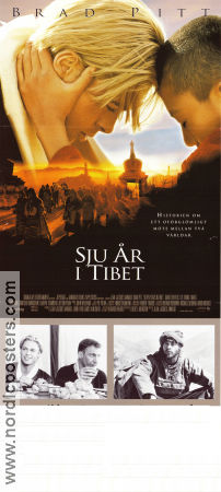 Seven Years in Tibet 1997 movie poster Brad Pitt Jean-Jacques Annaud Asia Religion