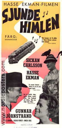 Sjunde himlen 1956 movie poster Sickan Carlsson Gunnar Björnstrand Hasse Ekman Travel