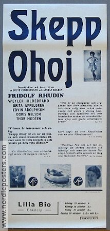 Skepp ohoj 1931 movie poster Fridolf Rhudin Thor Modéen