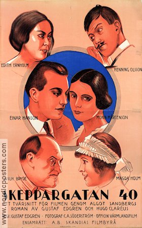 Skeppargatan 40 1925 movie poster Einar Hanson Mona Mårtensson