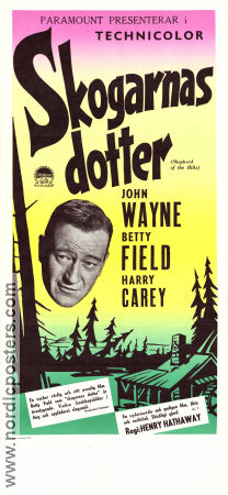 The Shepherd of the Hills 1941 movie poster John Wayne Betty Field Harry Carey Henry Hathaway