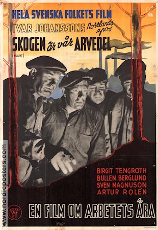 Skogen är vår arvedel 1944 movie poster Bullen Berglund Sven Magnusson Artur Rolén Ivar Johansson