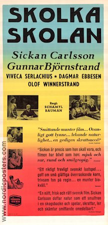 Skolka skolan 1949 movie poster Sickan Carlsson Gunnar Björnstrand Olof Winnerstrand Schamyl Bauman School