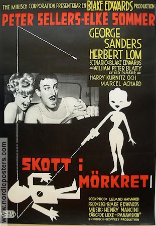 A Shot in the Dark 1964 movie poster Peter Sellers Elke Sommer Blake Edwards Find more: Pink Panther Guns weapons