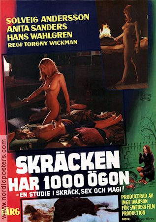 Skräcken har 1000 ögon 1969 movie poster Solveig Andersson Anita Sanders Hans Wahlgren Torgny Wickman Cult movies