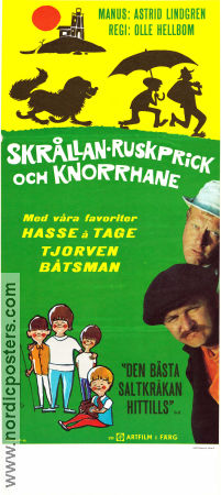 Skrållan Ruskprick och Knorrhane 1967 poster Maria Johansson Olle Hellbom