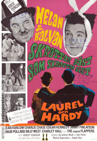 Skrattar bäst som skrattar sist 1967 poster Laurel and Hardy Helan och Halvan