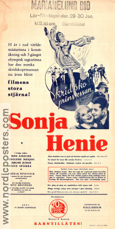 One in a Million 1936 movie poster Sonja Henie Adolphe Menjou Sidney Lanfield Winter sports