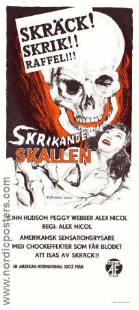 Skrikande skallen 1958 poster John Hudson Peggy Webber Russ Conway Alex Nicol