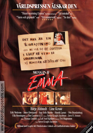 Skyggen af Emma 1988 movie poster Line Kruse Börje Ahlstedt Sören Kragh-Jacobsen Denmark