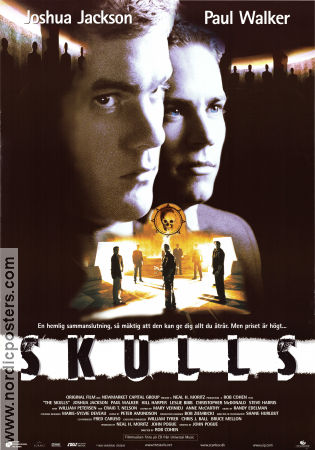 The Skulls 2000 movie poster Joshua Jackson Paul Walker Hill Harper Rob Cohen