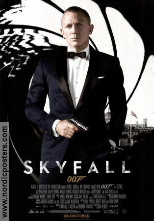 Skyfall 2012 movie poster Daniel Craig Javier Bardem Naomie Harris Sam Mendes