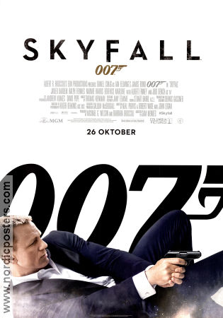 Skyfall 2012 movie poster Daniel Craig Javier Bardem Naomie Harris Sam Mendes