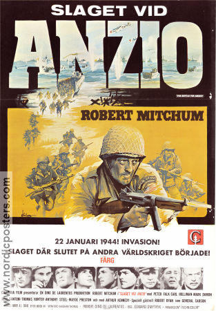 Lo sbarco di Anzio 1967 movie poster Robert Mitchum Peter Falk Robert Ryan Edward Dmytryk War