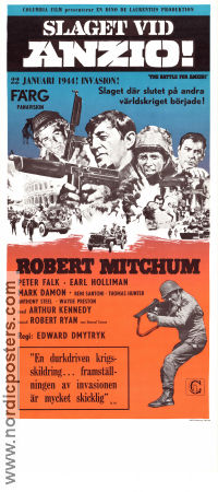 Slaget vid Anzio 1967 poster Robert Mitchum Peter Falk Robert Ryan Edward Dmytryk Krig