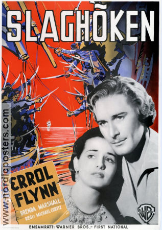 The Sea Hawk 1940 movie poster Errol Flynn Brenda Marshall Claude Rains Michael Curtiz Adventure and matine