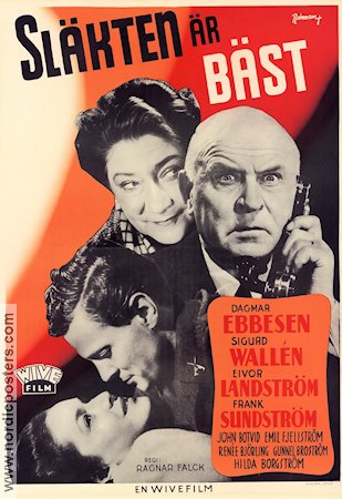 Släkten är bäst 1945 movie poster Dagmar Ebbesen Sigurd Wallén