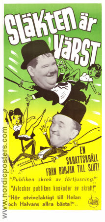 Släkten är värst 1968 movie poster Helan och Halvan Laurel and Hardy