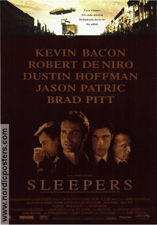 Sleepers 1996 movie poster Kevin Bacon Robert De Niro Dustin Hoffman Brad Pitt Barry Levinson
