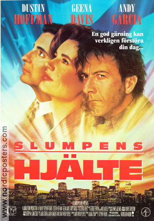 Slumpens hjälte 1992 poster Dustin Hoffman Geena Davis Andy Garcia Stephen Frears