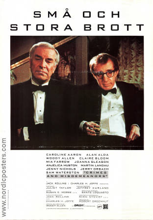 Crimes and Misdemeanors 1989 poster Martin Landau Woody Allen