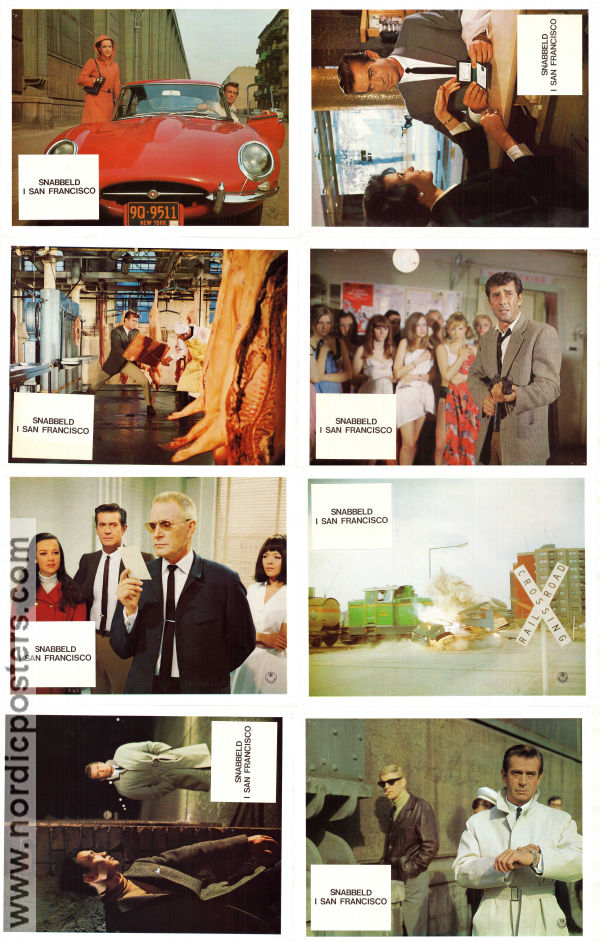 Der Tod im roten Jaguar 1968 lobby card set George Nader Heinz Weiss Herbert Stass Harald Reinl