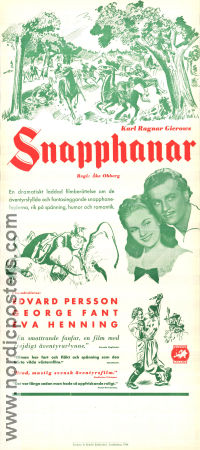 Snapphanar 1941 movie poster Edvard Persson George Fant Eva Henning Åke Ohberg