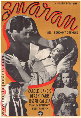 Snaran 1948 poster Carole Landis Joseph Calleia Derek Farr Edmond T Gréville