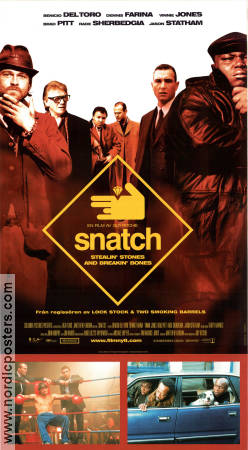 Snatch 2000 poster Jason Statham Brad Pitt Benicio Del Toro Vinnie Jones Guy Ritchie