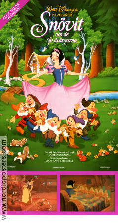 Snow White and the Seven Dwarfs 1937 movie poster Adriana Caselotti William Cottrell Animation