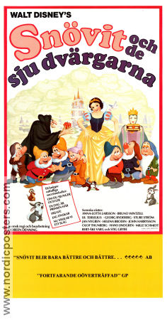 Snow White and the Seven Dwarfs 1937 movie poster Adriana Caselotti William Cottrell Animation