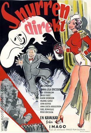 Snurren direkt 1952 movie poster Nils Poppe