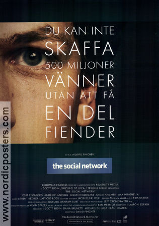 The Social Network 2010 movie poster Jesse Eisenberg Andrew Garfield Justin Timberlake David Fincher Find more: Mark Zuckerberg Find more: Facebook