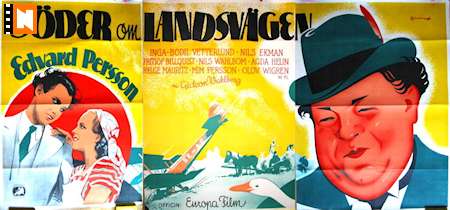 Söder om landsvägen 1936 movie poster Edvard Persson Inga-Bodil Vetterlund Fritiof Billquist Nils Ekman Mim Persson Gideon Wahlberg Find more: Skåne Eric Rohman art Find more: Large poster