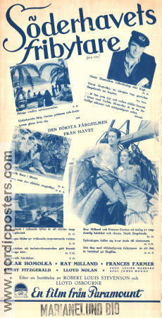 Ebb Tide 1937 movie poster Oskar Homolka Frances Farmer Ray Milland James P Hogan