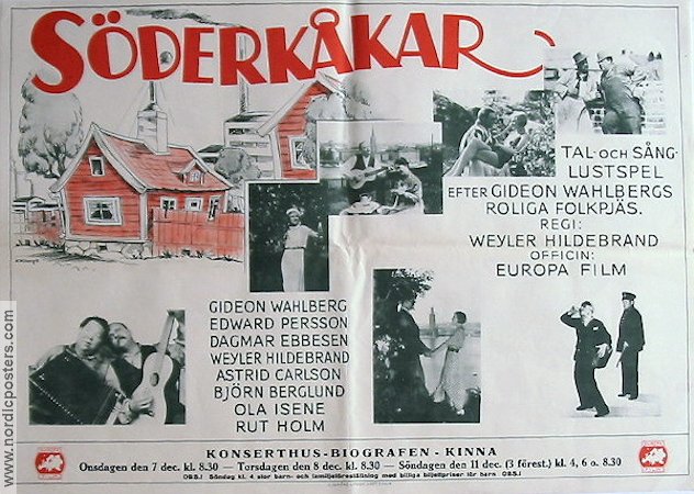 Söderkåkar 1932 movie poster Edvard Persson Gideon Wahlberg Find more: Stockholm